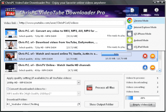 ChrisPC VideoTube Downloader Pro 15.26.0727 Multilingual + Crack[FixFiles]