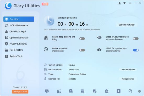 Glary Utilities Pro 6.45.0.49 Multilingual + Crack[FixFiles]